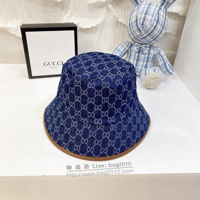Gucci男女同款帽子 古馳經典款漁夫帽遮陽帽  mm1215
